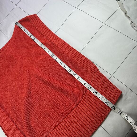 Anthropologie Coral Red Knit Sleeveless Top - Picture 9 of 9